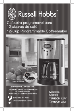 Cafeteira programável para 12 xícaras de café 12