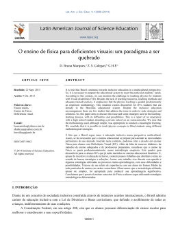 um paradigma a ser - Latin American Journal of Science Education