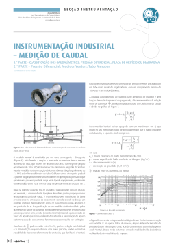 instrumentação industrial – medição de caudal