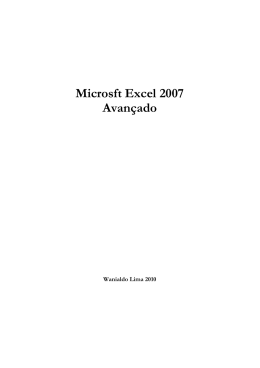 Microsft Excel 2007 Avançado