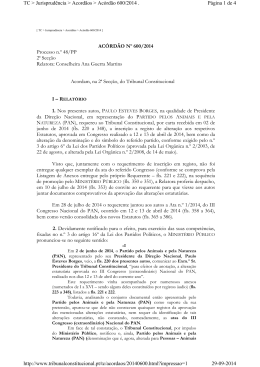 ACÓRDÃO Nº 600/2014 Processo n.º 48/PP 2ª Secção Relatora