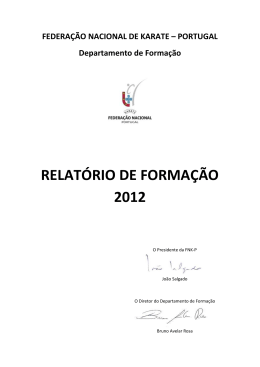 RELATÓRIO DE FORMAÇÃO 2012 - FNK-P