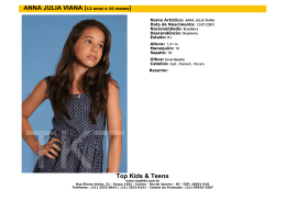 Top Kids & Teens ANNA JULIA VIANA (12 anos e 10 meses)