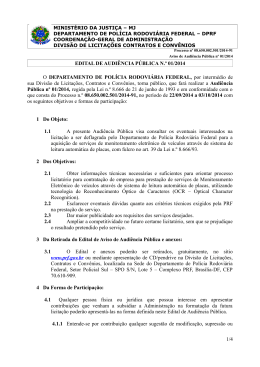 Edital de Audiência Pública nº 01-2014