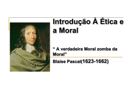 Introdução À Ética e a Moral