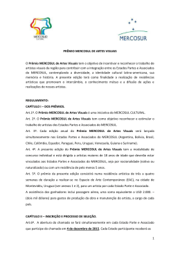 Regulamento Prêmio Mercosul de Artes Visuais
