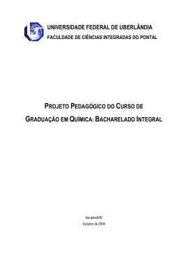 bacharelado integral - Química - FACIP/UFU