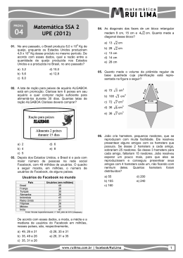 Matemática SSA 2 UPE (2012)