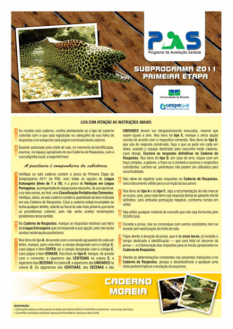 PAS 1-Sub 2011-2013 – Caderno de prova moreia