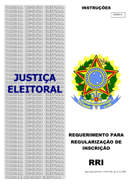 Manual RRI - Tribunal Regional Eleitoral de Alagoas