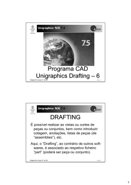 Programa CAD Unigraphics Unigraphics Drafting – 6 DRAFTING