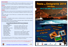 Programa da Festa do Emigrante 2014