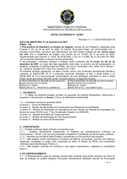 Edital - Procuradoria da República em Alagoas