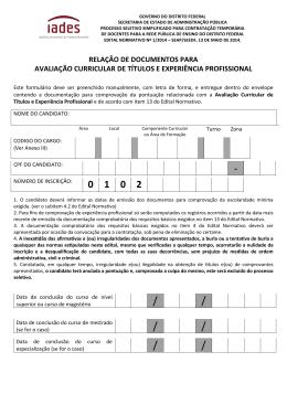 13/06/2014 - Formulário de Avaliação Curricular de Títulos e