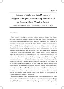 Patterns of Alpha and Beta Diversity of Epigean Arthropods - CITA-A