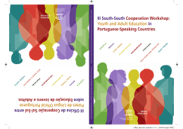 South-South Cooperation Workshop: Adult and Youth