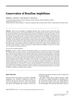 Conservation of Brazilian Amphibians