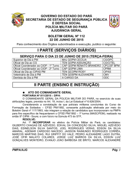 BG 112 - De 22 JUN 2015 - Proxy da Polícia Militar do Pará!