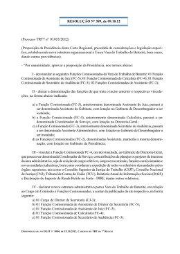 RESOLUÇÃO Nº 389, de 09.10.12 (Processo TRT7 nº 10.055/2012