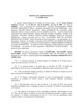 Resolução Administrativa 49/2009 (TRT Moderno)