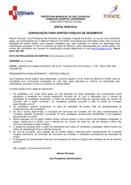 edital nº02/2010 convocação para sorteio público de desempate
