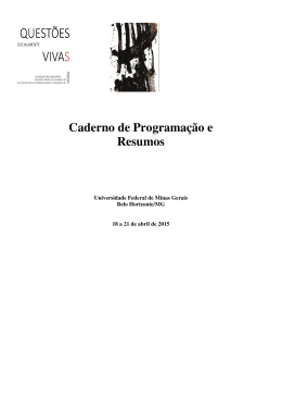 Caderno de Programação e Resumos