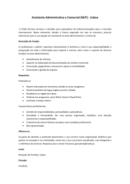 Assistente Administrativa e Comercial (M/F) - Lisboa