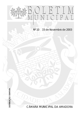 15 de Novembro de 2003 - Câmara Municipal da Amadora