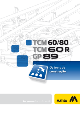 TCM60 R TCM60/80 GP89 - MATISA Matériel Industriel SA