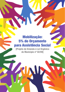 Mobilização: 5% do Orçamento para Assistência Social