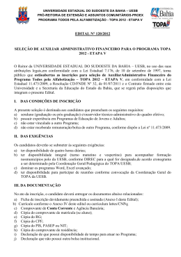 Edital nº 120-12 - TOPA UESB Auxiliar Administrativo Financeiro