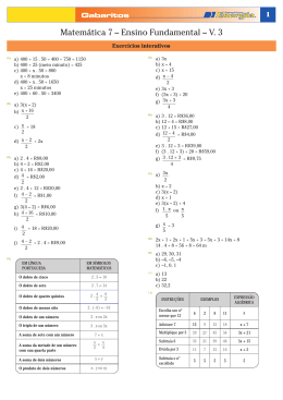Matemática 7 – Ensino Fundamental – V. 3