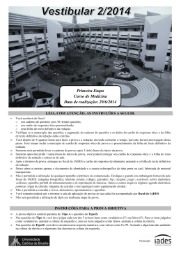 a prova - Universidade Católica de Brasília
