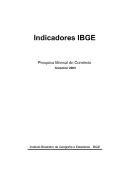 Indicadores IBGE - Ministério do Desenvolvimento, Indústria e