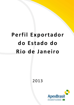 Perfil Exportador do Estado do Rio de Janeiro
