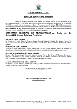 edital de convocação nº 010/2014 - Prefeitura Municipal de Castanhal