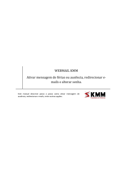 WEBMAIL KMM Ativar mensagem de férias ou ausência