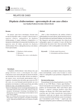 Displasia cleidocraniana - apresentação de um caso clínico