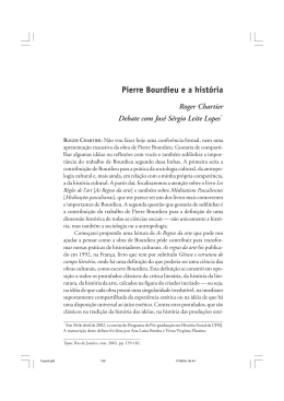 Pierre Bourdieu e a história