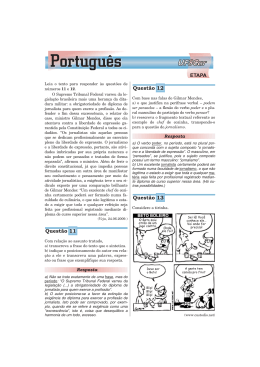 Prova de Português 13/12/2009