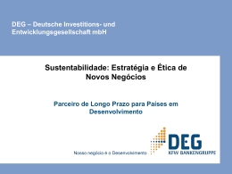 Sustentabilidade: Estratégia e Ética de Novos Negócios