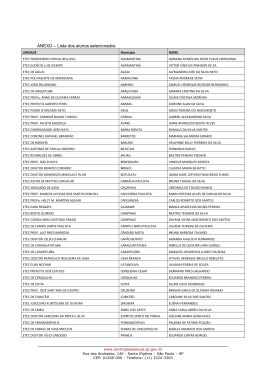 ANEXO – Lista dos alunos selecionados
