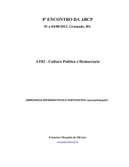 8º E CO TRO DA ABCP - Associação Brasileira de Ciência Política