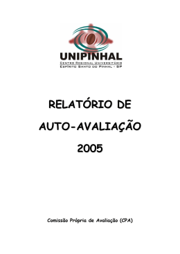 Relatório Final de Avaliação 2005 - CPA