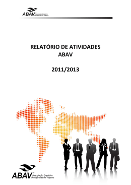 RELATÓRIO DE ATIVIDADES ABAV 2011/2013