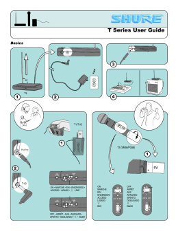 Shure T Series Wireless User Guide Portuguese