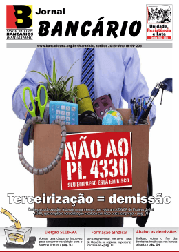 Terceirização = demissão - Sindicato dos Bancários do Maranhão