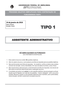 Assistente Administrativo-TIPO1 - Diretoria de Processos Seletivos