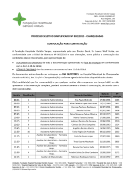 Candidatos convocados para contratação em 14.07.2015