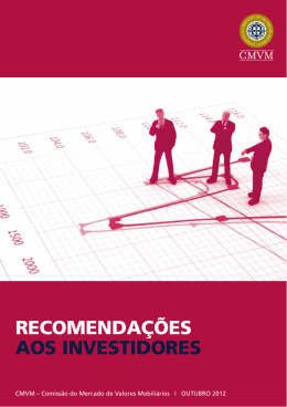 Brochura "Recomendações aos investidores"
